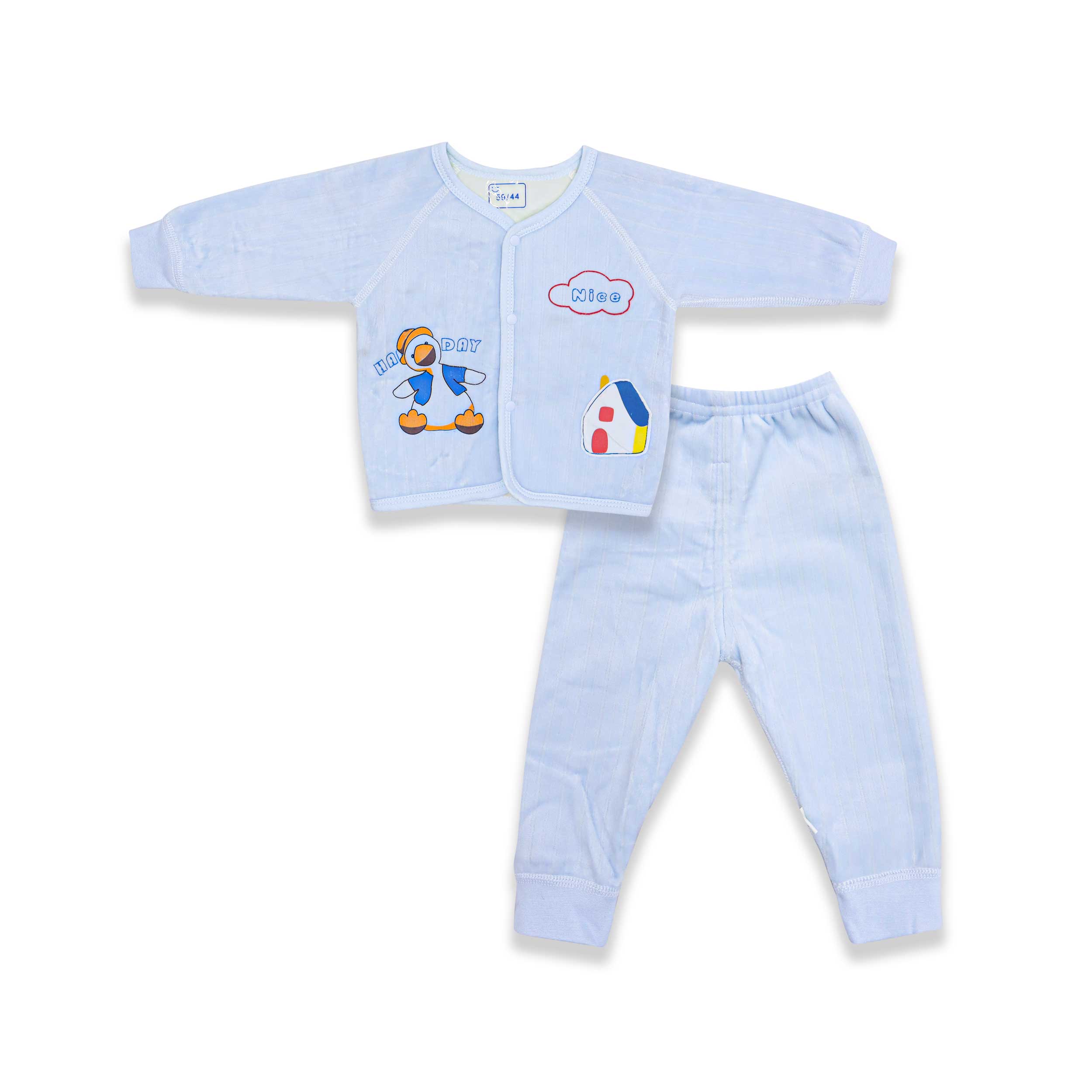 Baby Blue Penguin Pajama Set