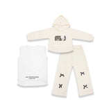 Girls 3 Piece Hoodie Suit Cream