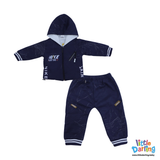 Baby Boys 2-Piece Tracksuit Set Navy Blue | Little Darling