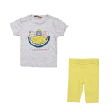 Girls Outfit Set Cute Cat Print