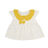 Baby Girls Yellow Bow Top & Shorts Set