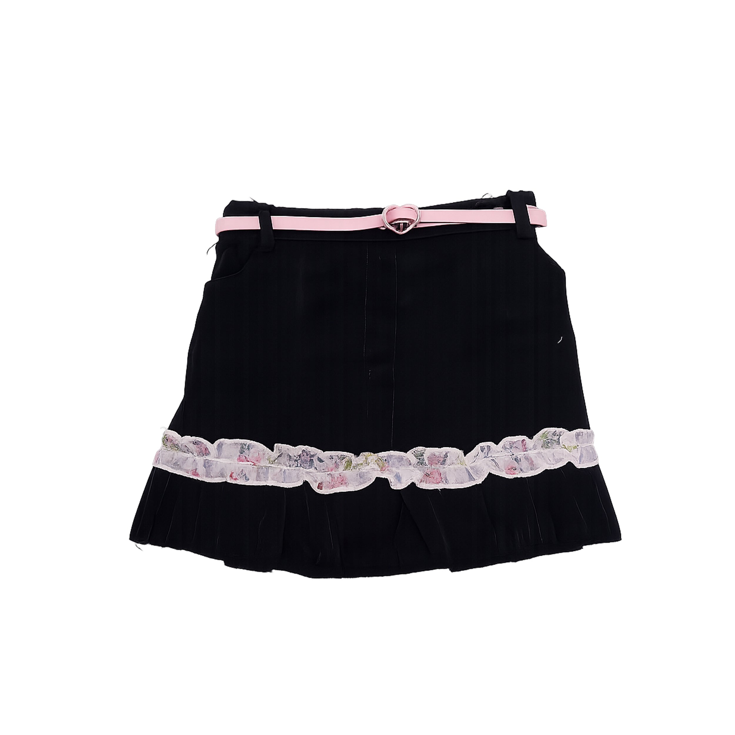 Girls Floral Top & Navy Skirt 2 Piece Set