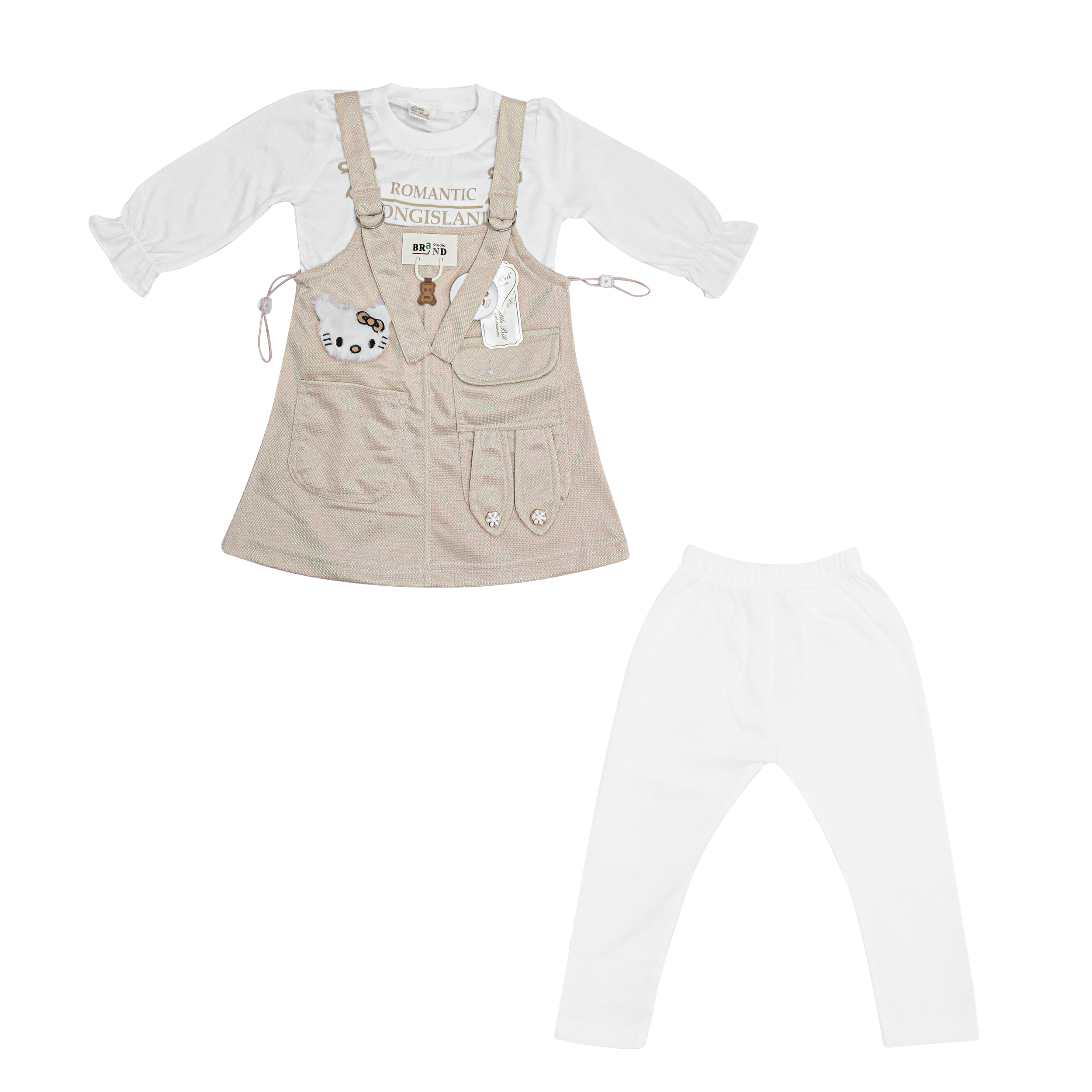 Girls Suit Pk 3 Cat Print