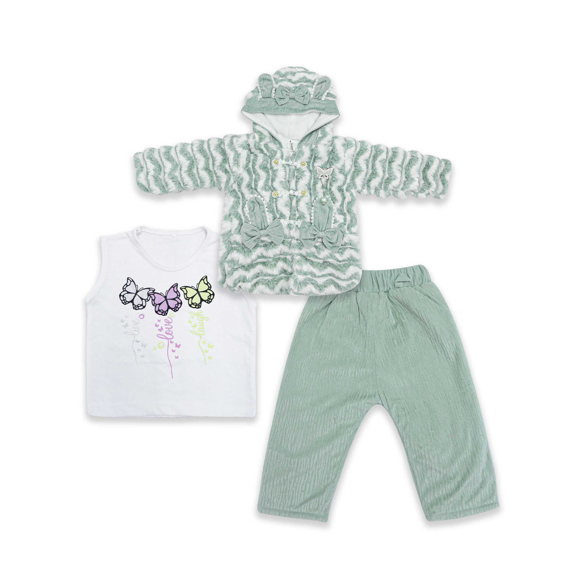 Baby Girls 3-Piece Winter Outfit Price in Pakistan