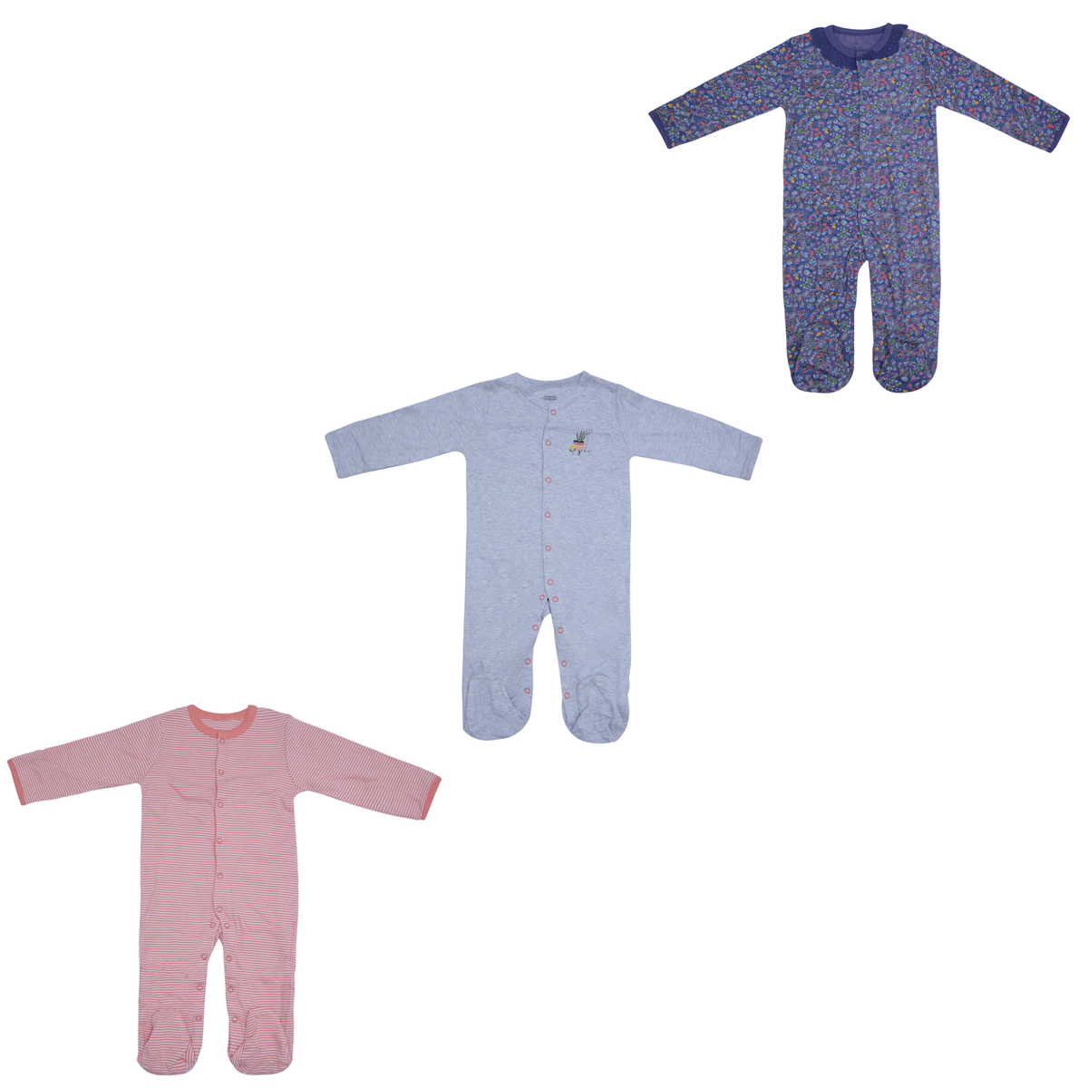 Baby Sleepsuit 3-Pack Multi Print | Mamas & Papas Price in Pakistan