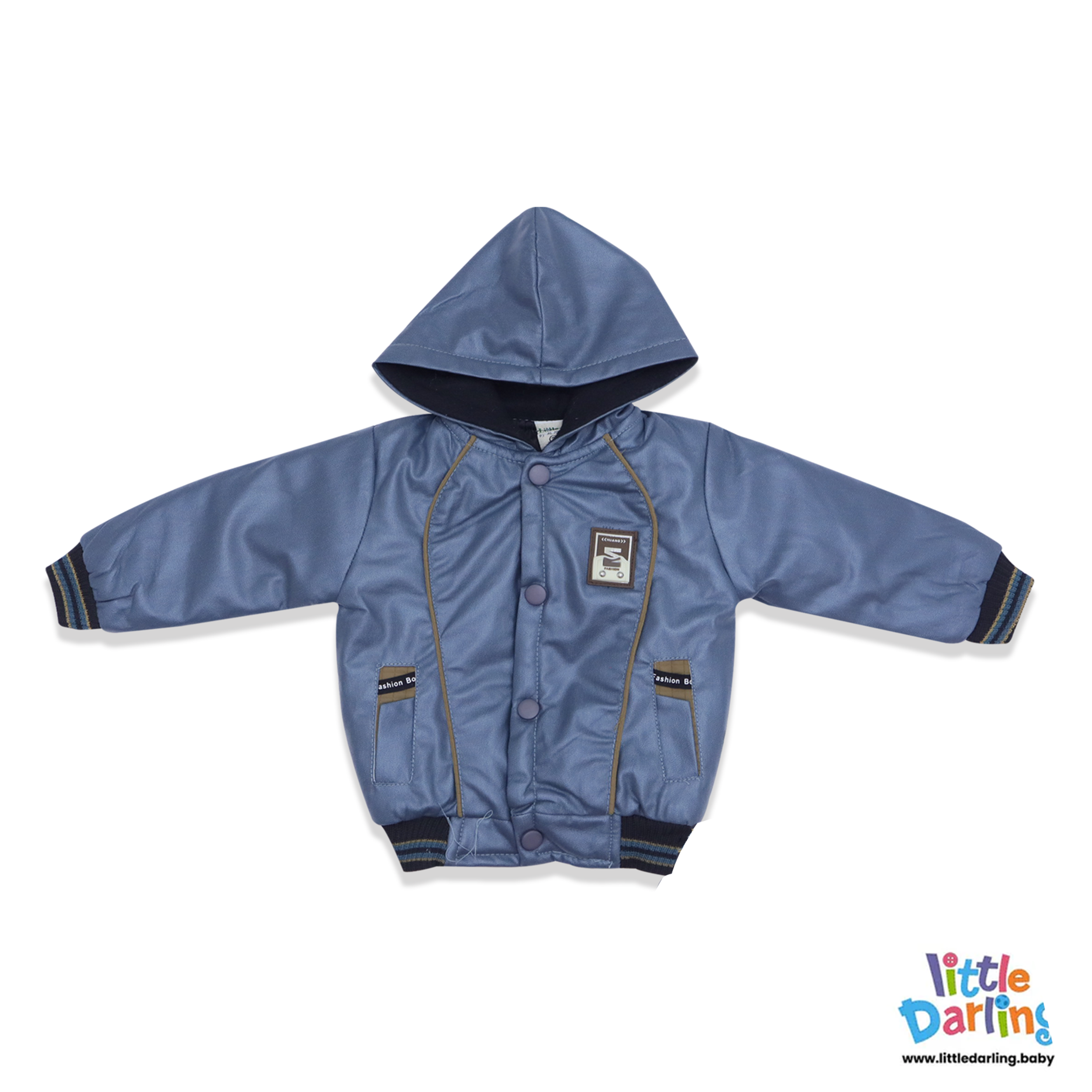 Baby Hooded Jacket & Denim Pant Set by Little Darling