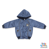 Baby Hooded Jacket & Denim Pant Set | Little Darling