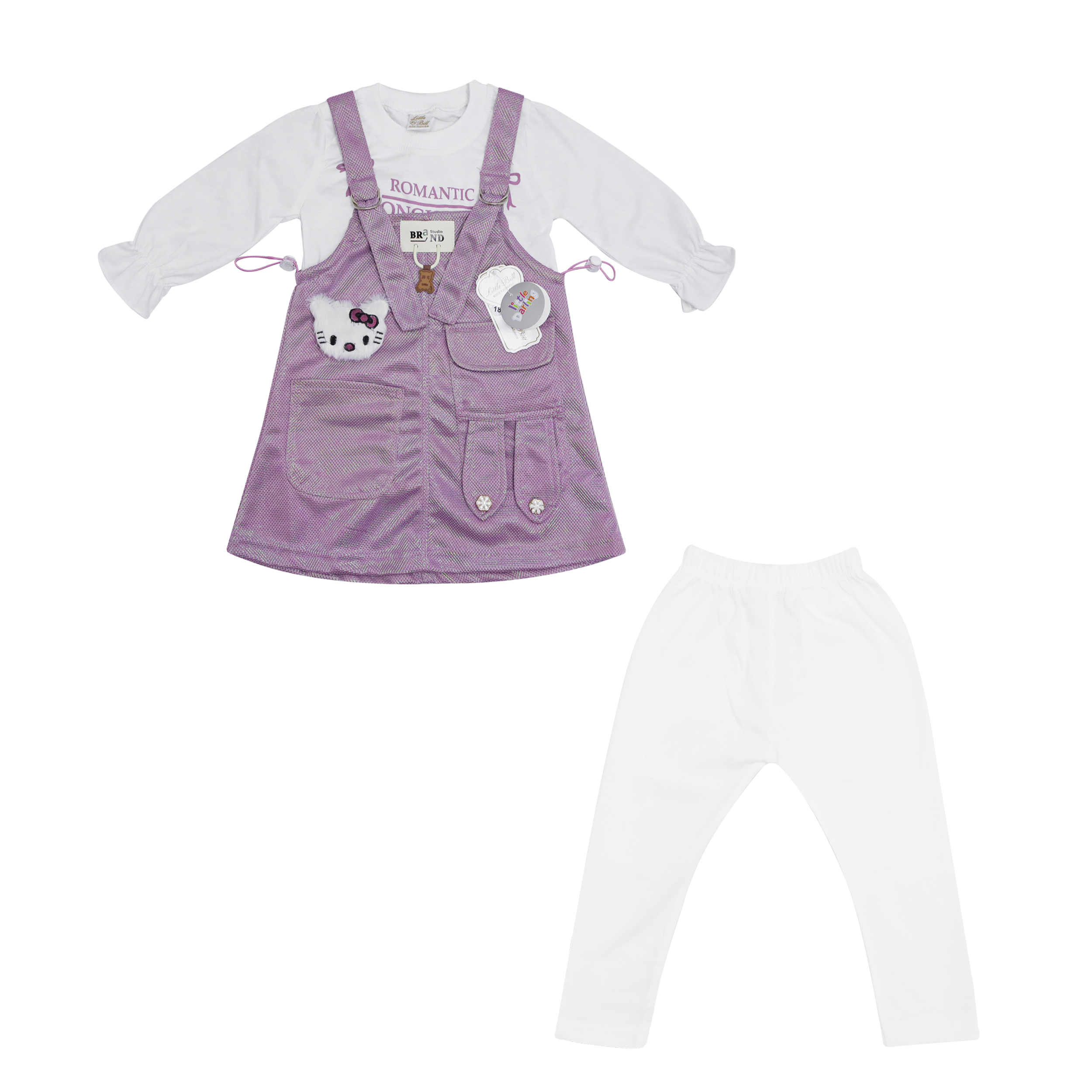 Girls suit pk 3 Cat Print