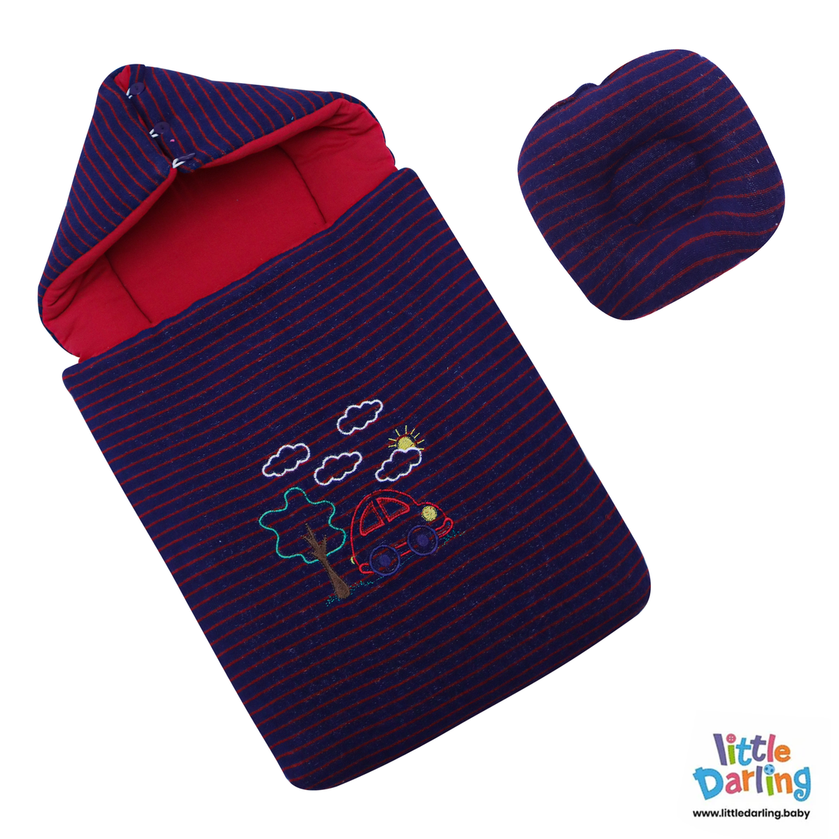 Baby Hooded Carry nest Car Embroidery | Little Darling Price in Pakistan