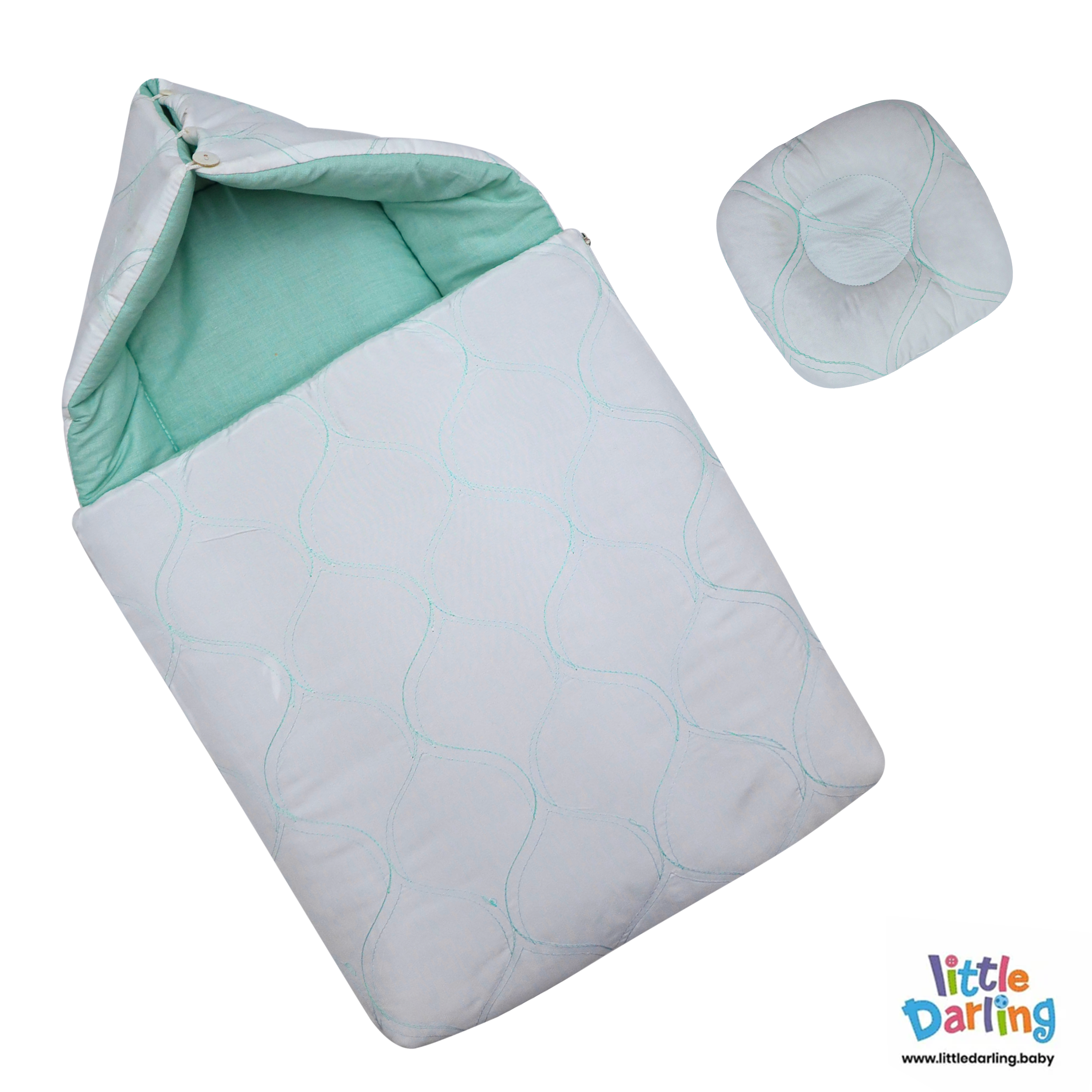 Baby Hooded Carry nest Plain by Little Darling