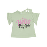 Girls Mint Green Hello Beautiful Flared Set