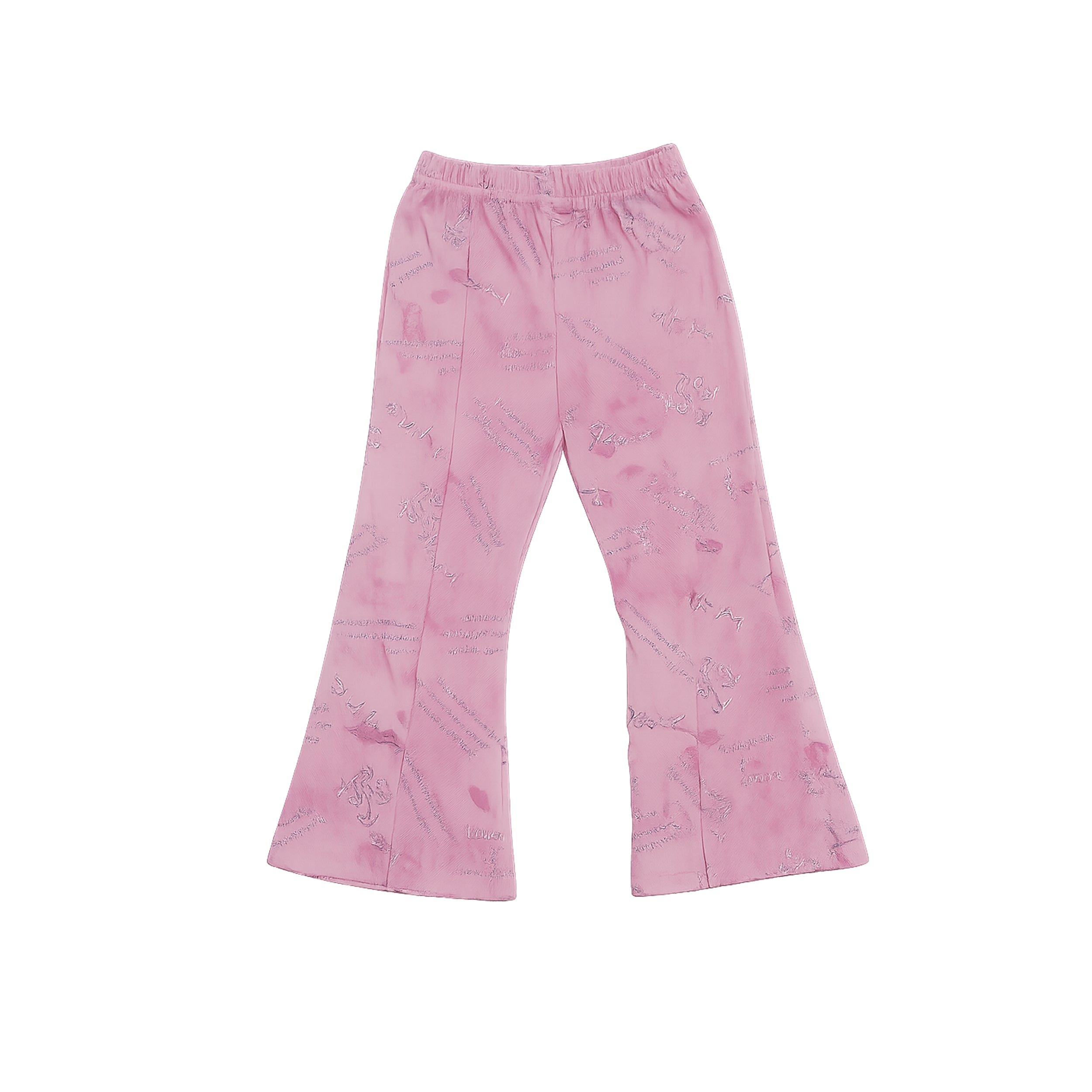 Girls Pink 2-Piece Bell Bottom Set