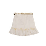 Girls Cream Floral Top & Skirt 2 Piece Set