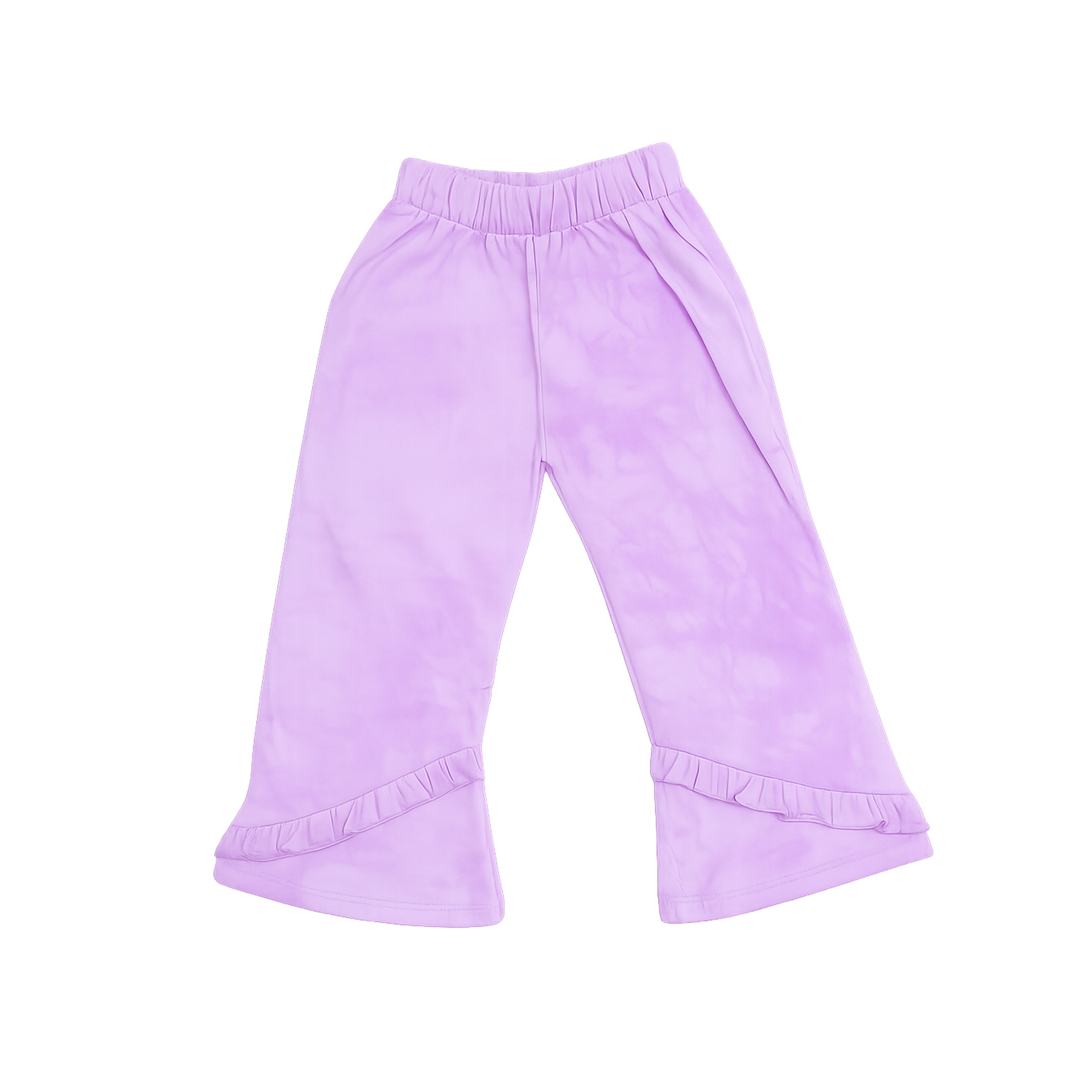 Girls Lavender Dior Print Top & Flared Pants Set