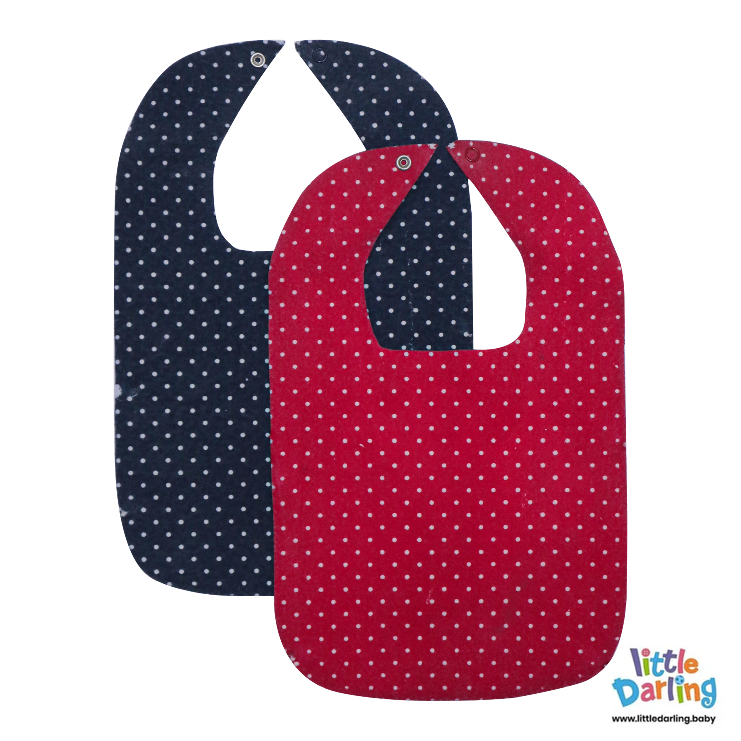 Baby Bibs Dot Print Pack of 2 by Little Darling