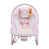 Baby Bouncer Seat with Toys Pink Giraffe Print