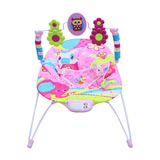 Baby Bouncer Seat with Toy Bar pink Animal Print