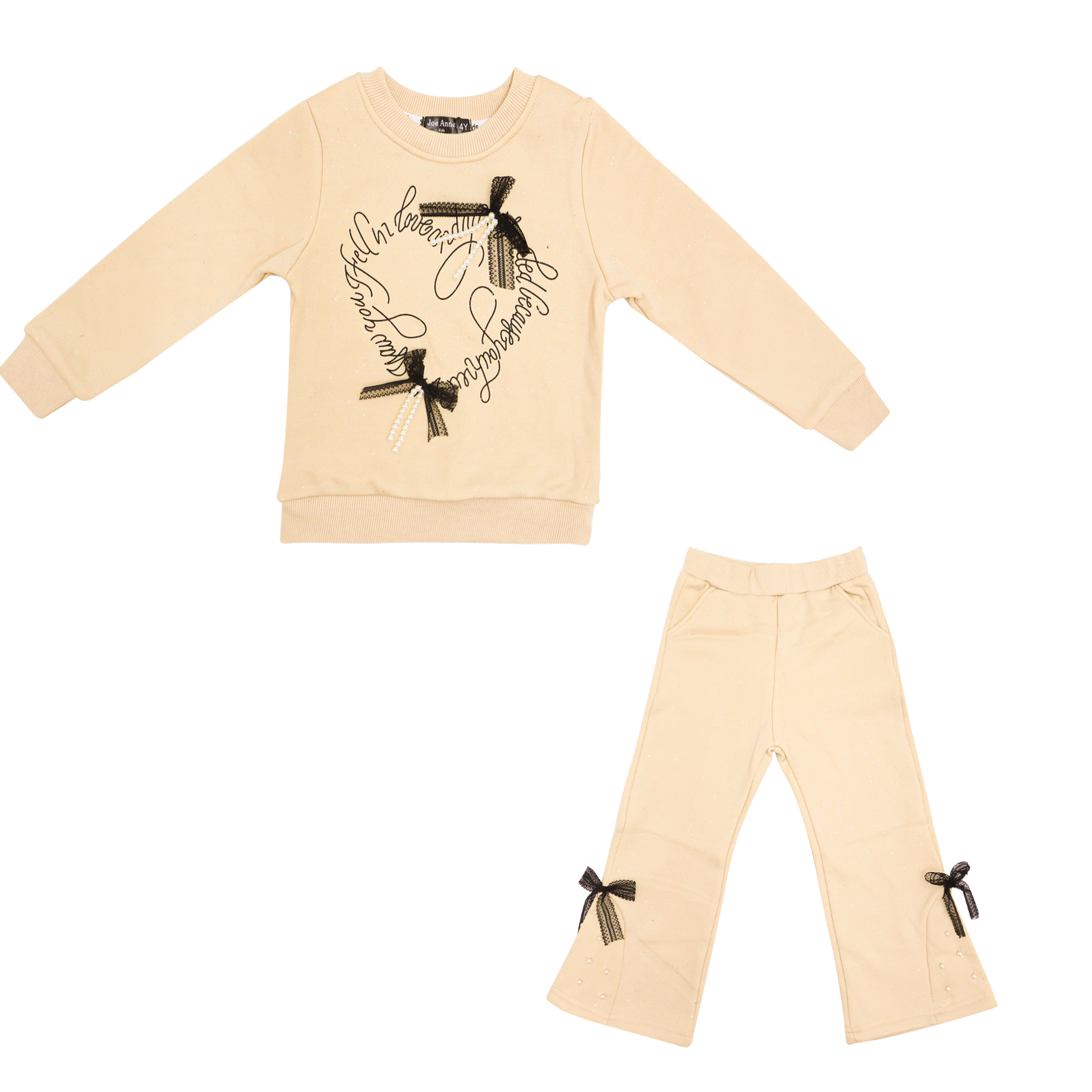 Girls Suits Heart Print  Joe Anne