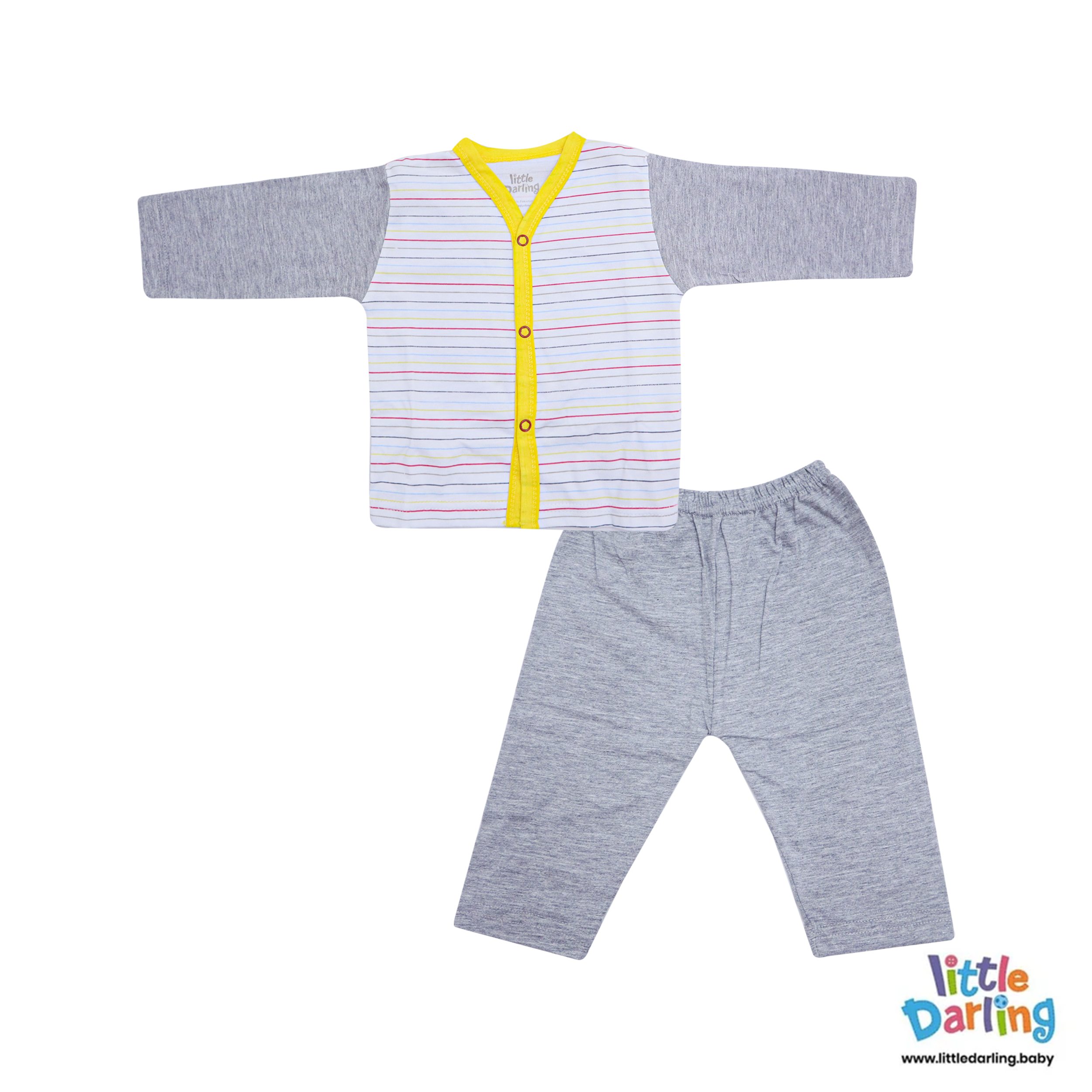 Baby Night Suit Striped Design by Little Darling