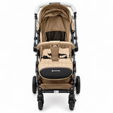 Luxury Beige Baby Stroller with Large Canopy