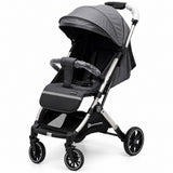 Grey Baby Stroller with Adjustable Canopy