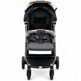 Grey Baby Stroller with Quilted Seat & Canopy