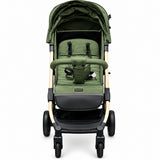 Luxury Green Baby Stroller with Canopy & Safety Harness
