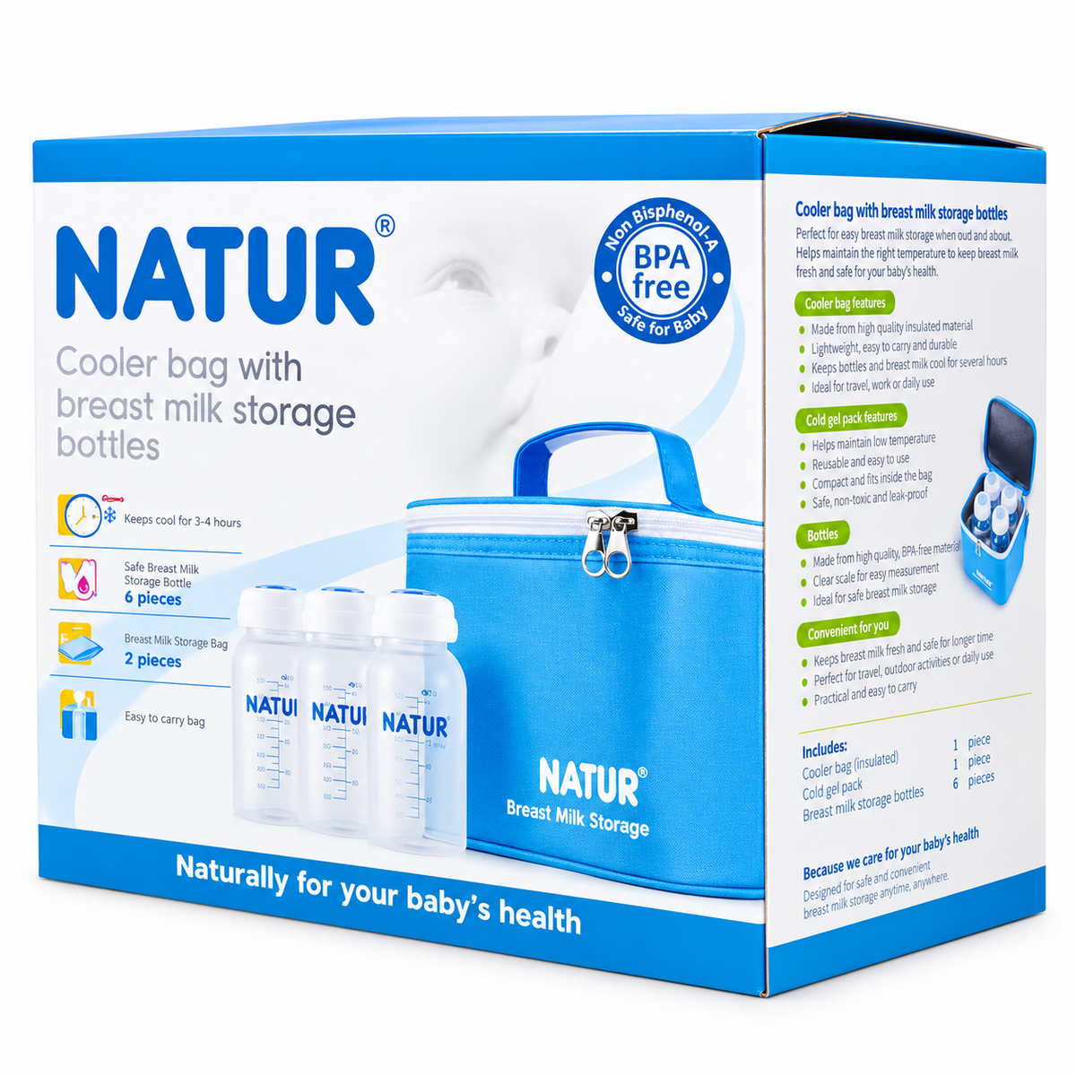 NATUR Breast Milk Storage Cooler Bag Set