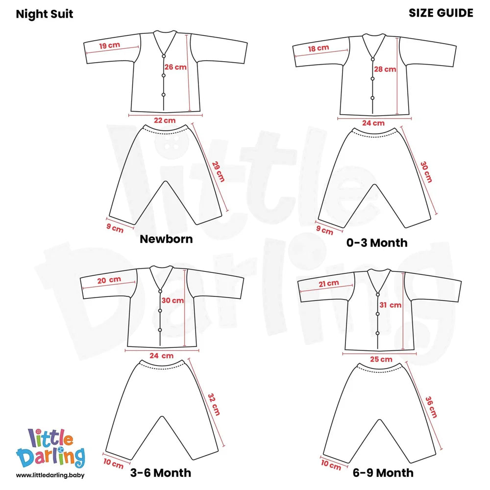 Baby Night Suit Alphabet Print by Little Darling