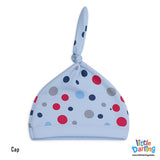 8 Pcs Newborn Baby Gift Set Blue Polka Dot | Little Darling