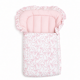 Frill Carry Nest Pink Bow Print | Little Darling
