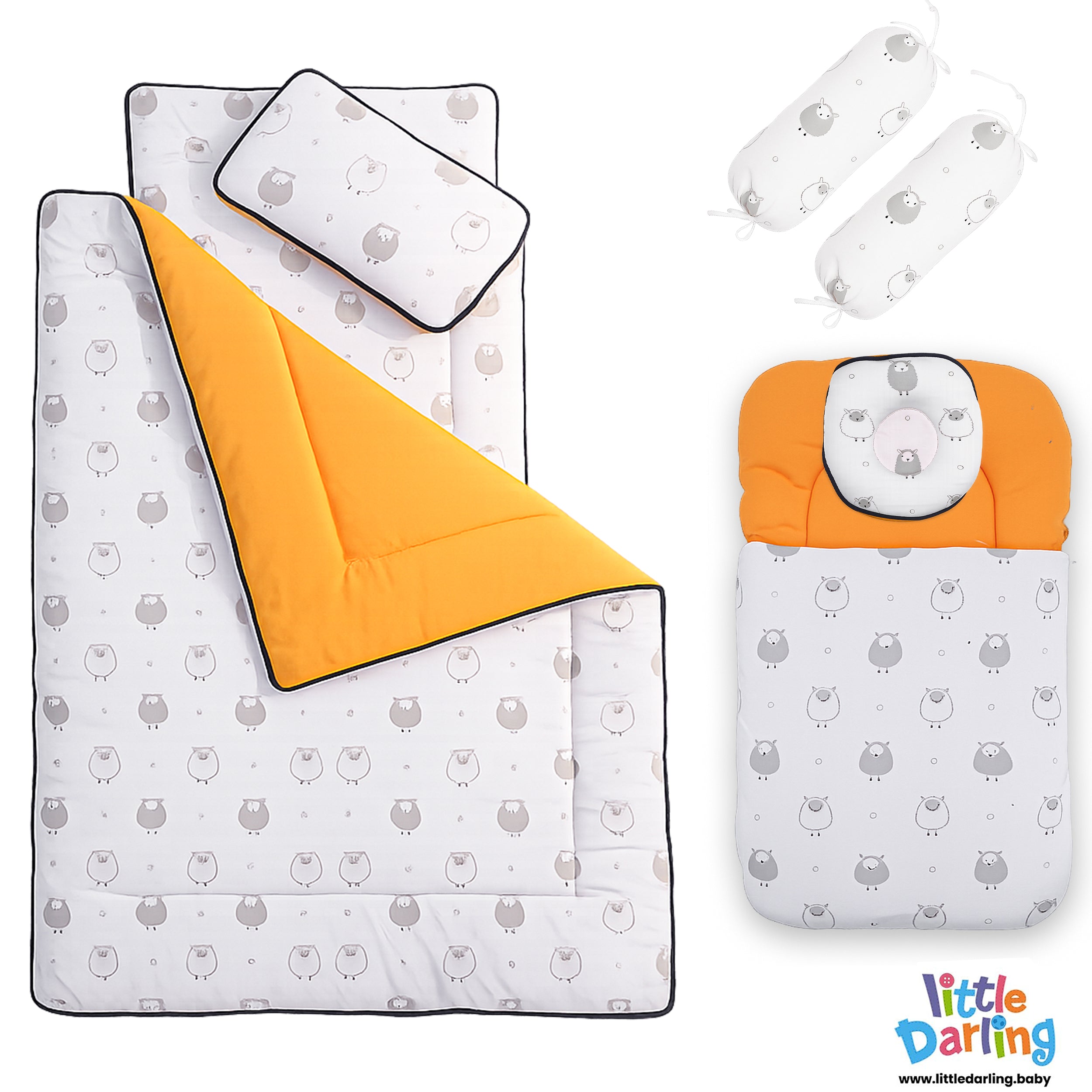 Baby Gadda Set 7 Pcs Sheep Print by Little Darling
