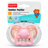 Hercules Bear Pink Baby Soother Pacifier with Case