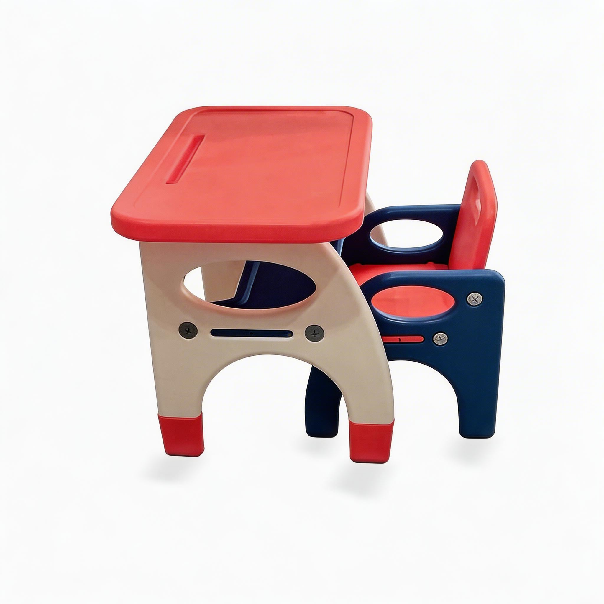 Kids Study Desk with Chair Durable Plastic Study Table Set for Children