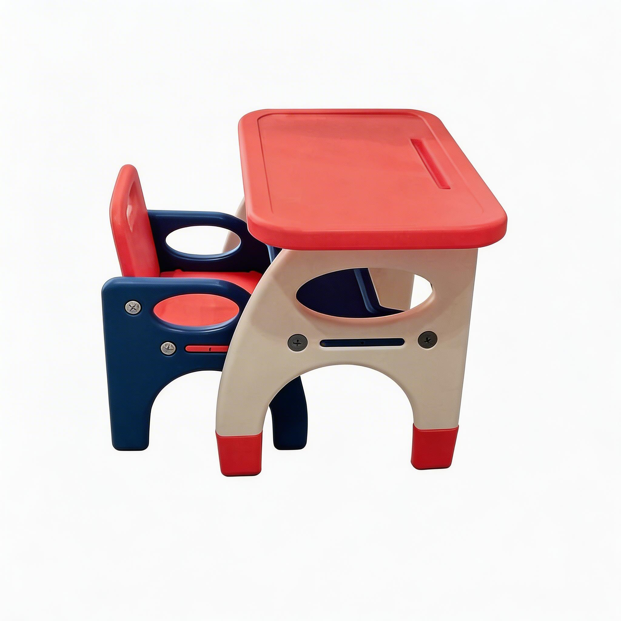Kids Study Desk with Chair Durable Plastic Study Table Set for Children