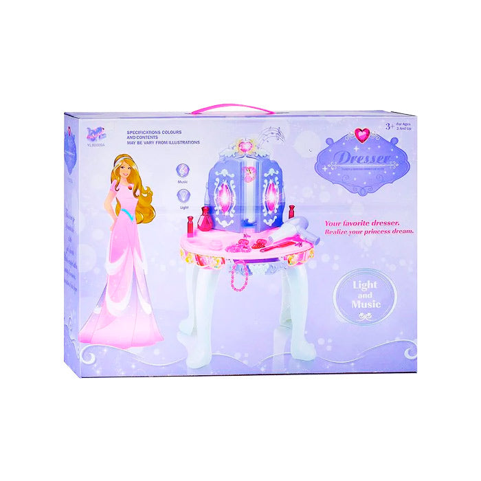 Princess Kids Vanity Table Playset with Lights & Music