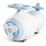 Kids Ride-On Airplane Scooter Toy with LED Lights