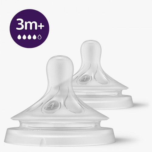 Avent Philips Natural Response 3m+ Nipplle Pk 2