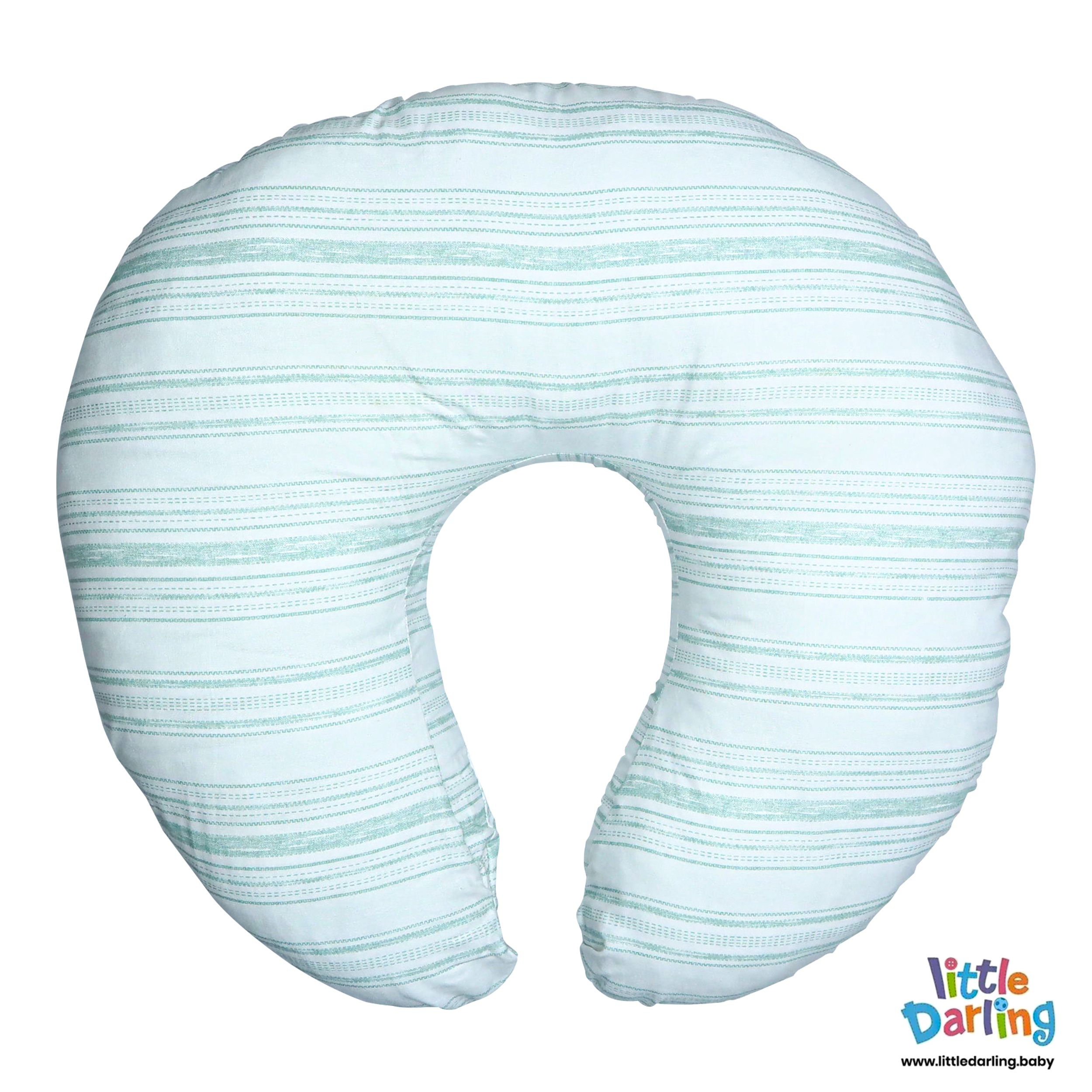 Feeding Pillow Mint Green Stripes by Little Darling