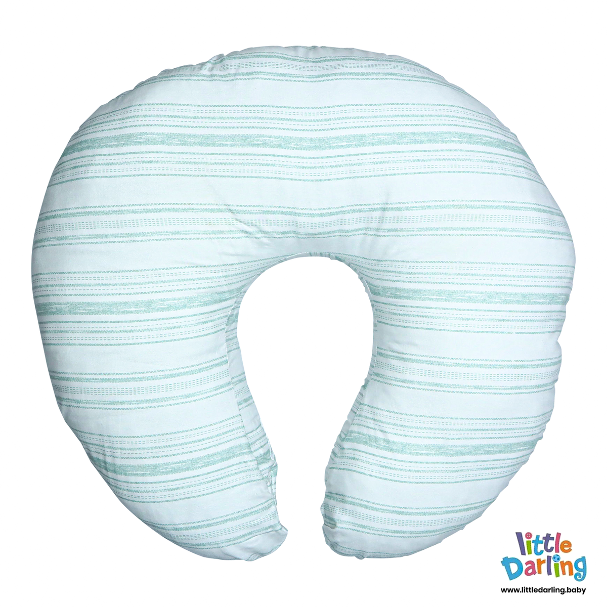 Feeding Pillow Mint Green Stripes | Little Darling Price in Pakistan