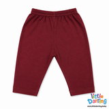 Baby Night Suit Animal Print Maroon | Little Darling