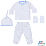 4 Pcs Newborn Gift Set White Color | Little Darling