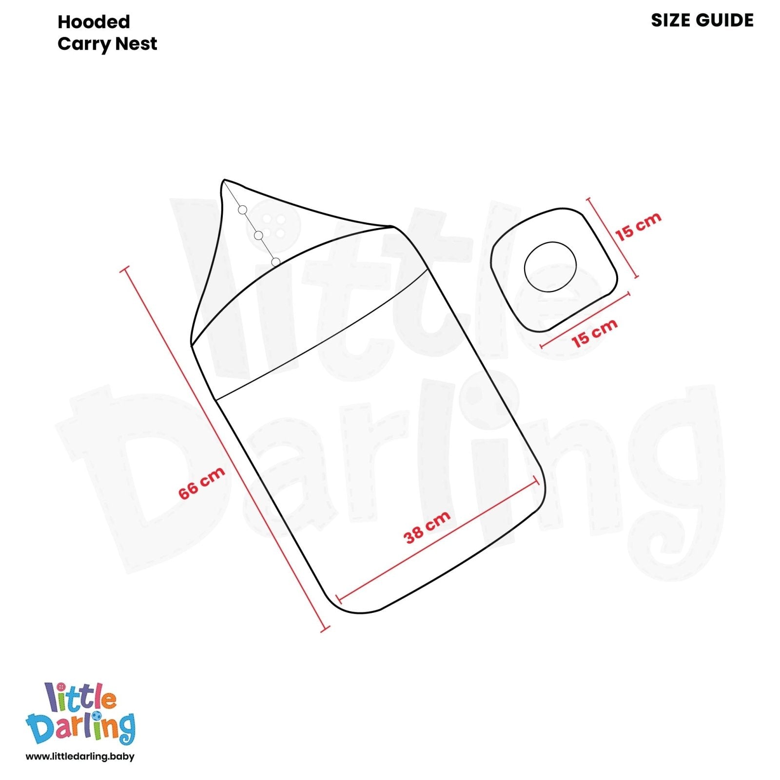 Baby Hooded Carry nest Star Print by Little Darling