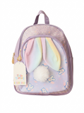 Girls Pink Bunny Ears Glitter Backpack