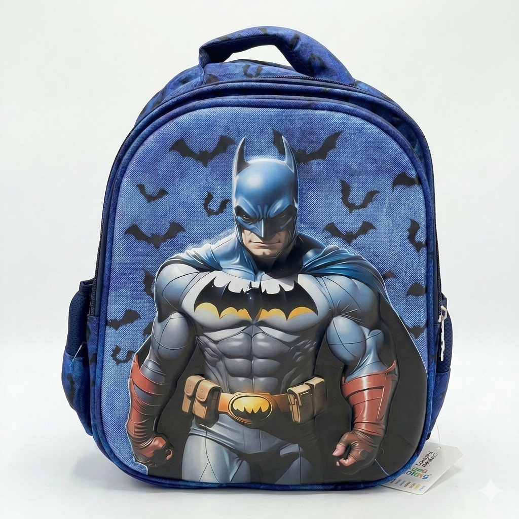 Batman Kids School Backpack Blue