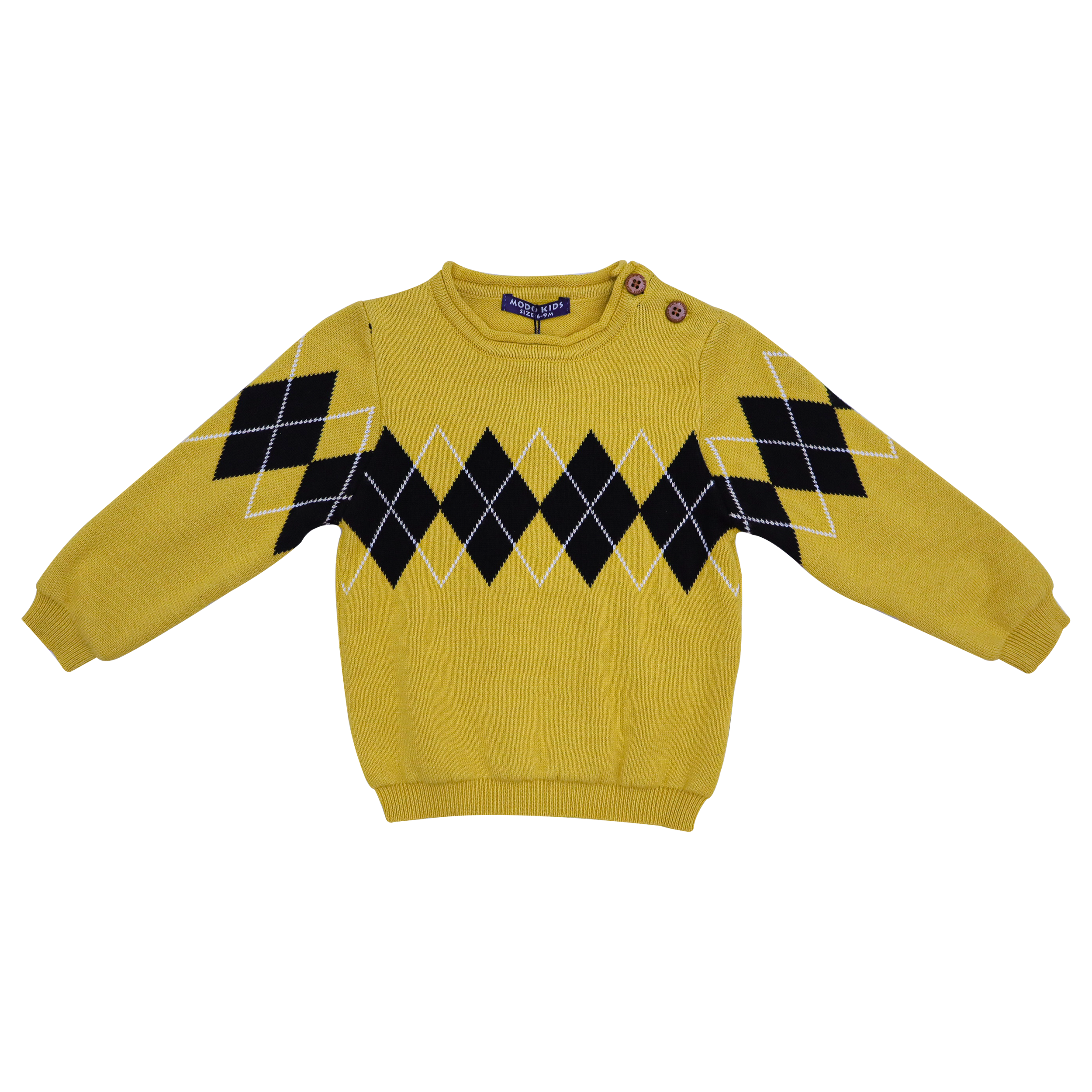 Baby Woolen Argyle Jumper by Modo Kids