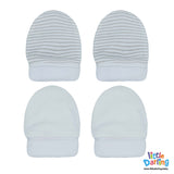 Baby Mittens Pair Pk of 2 White Color | Little Darling
