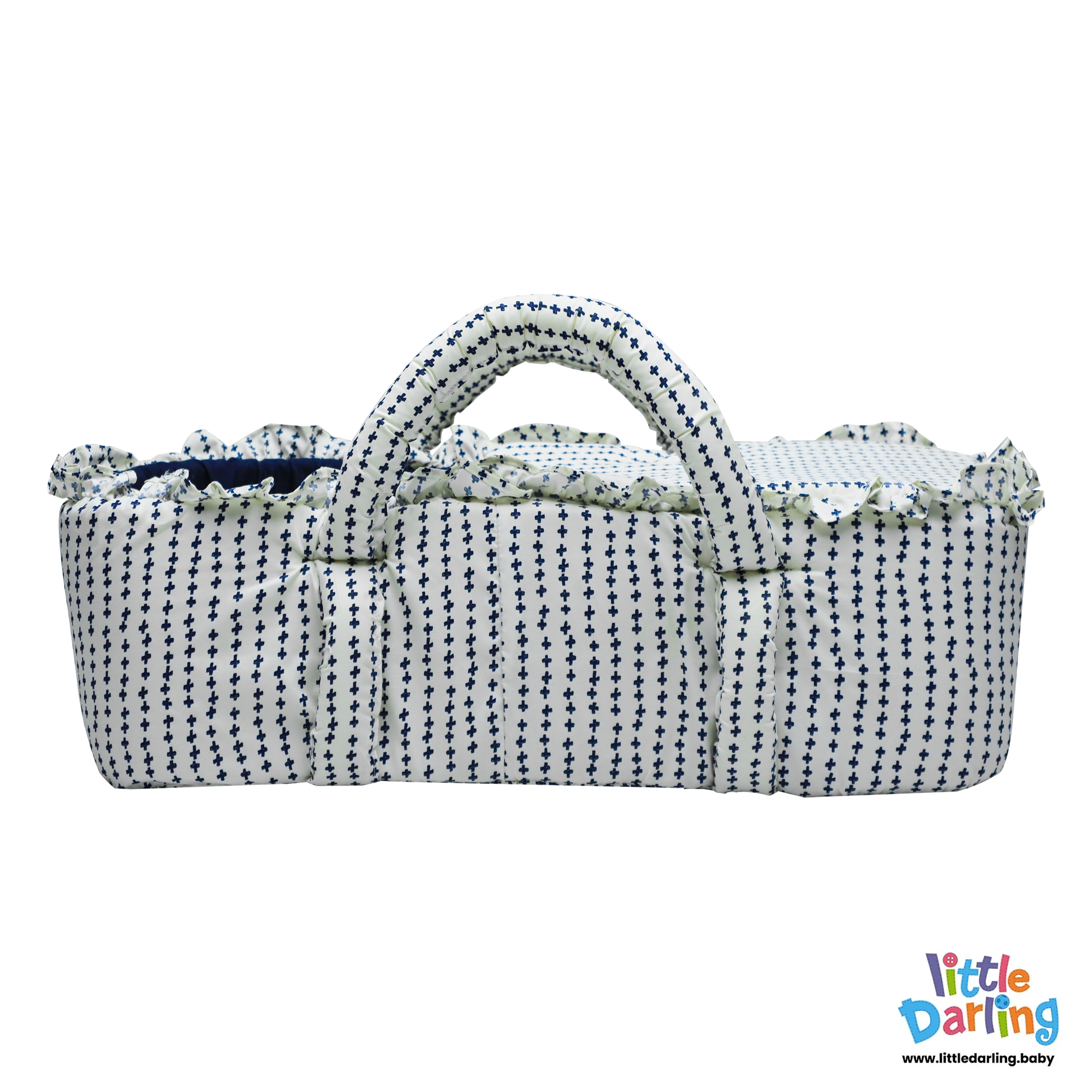 Infant Moses Basket Cross Print by Little Darling