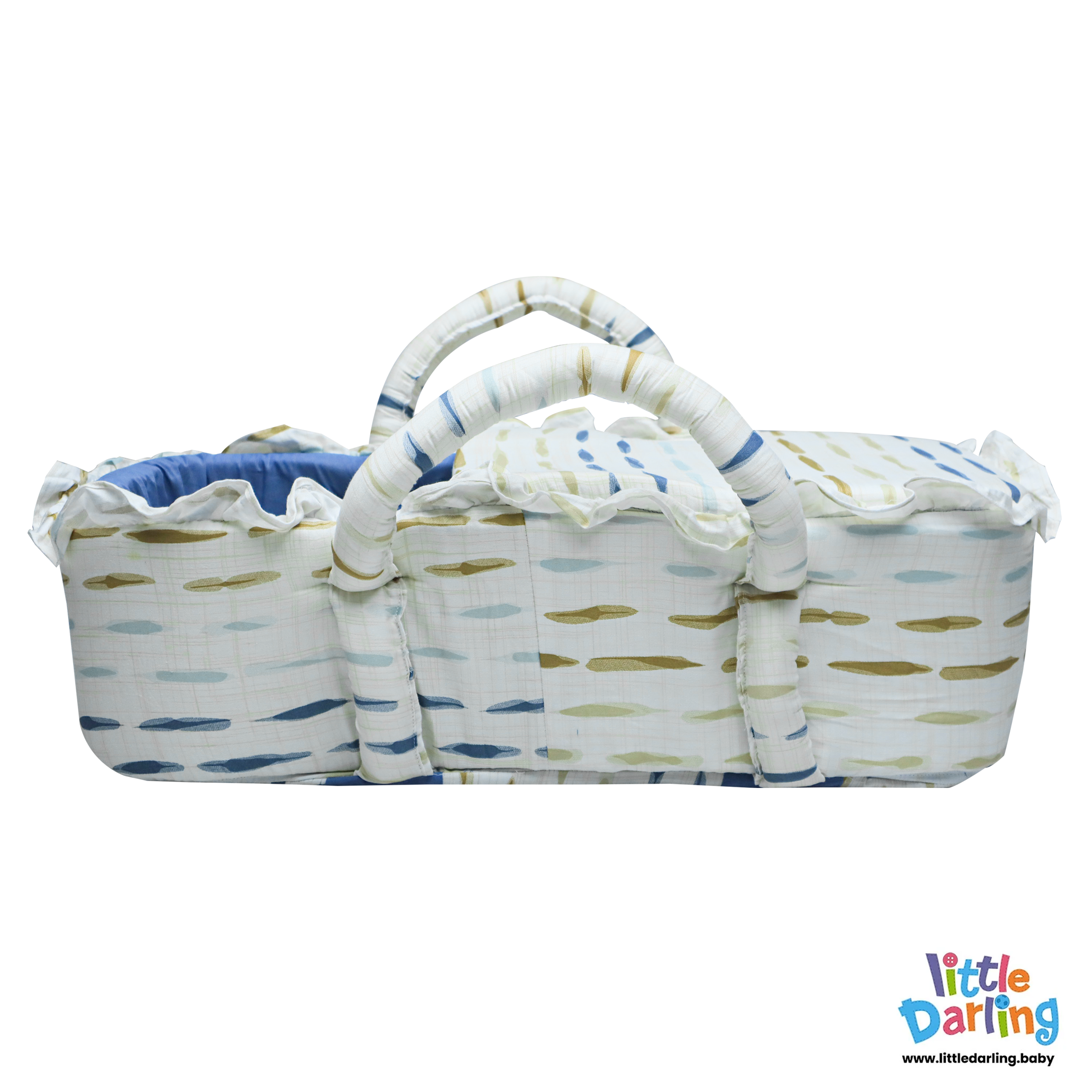 Infant Moses Basket Earthy Brushstrokes Print by Little Darling