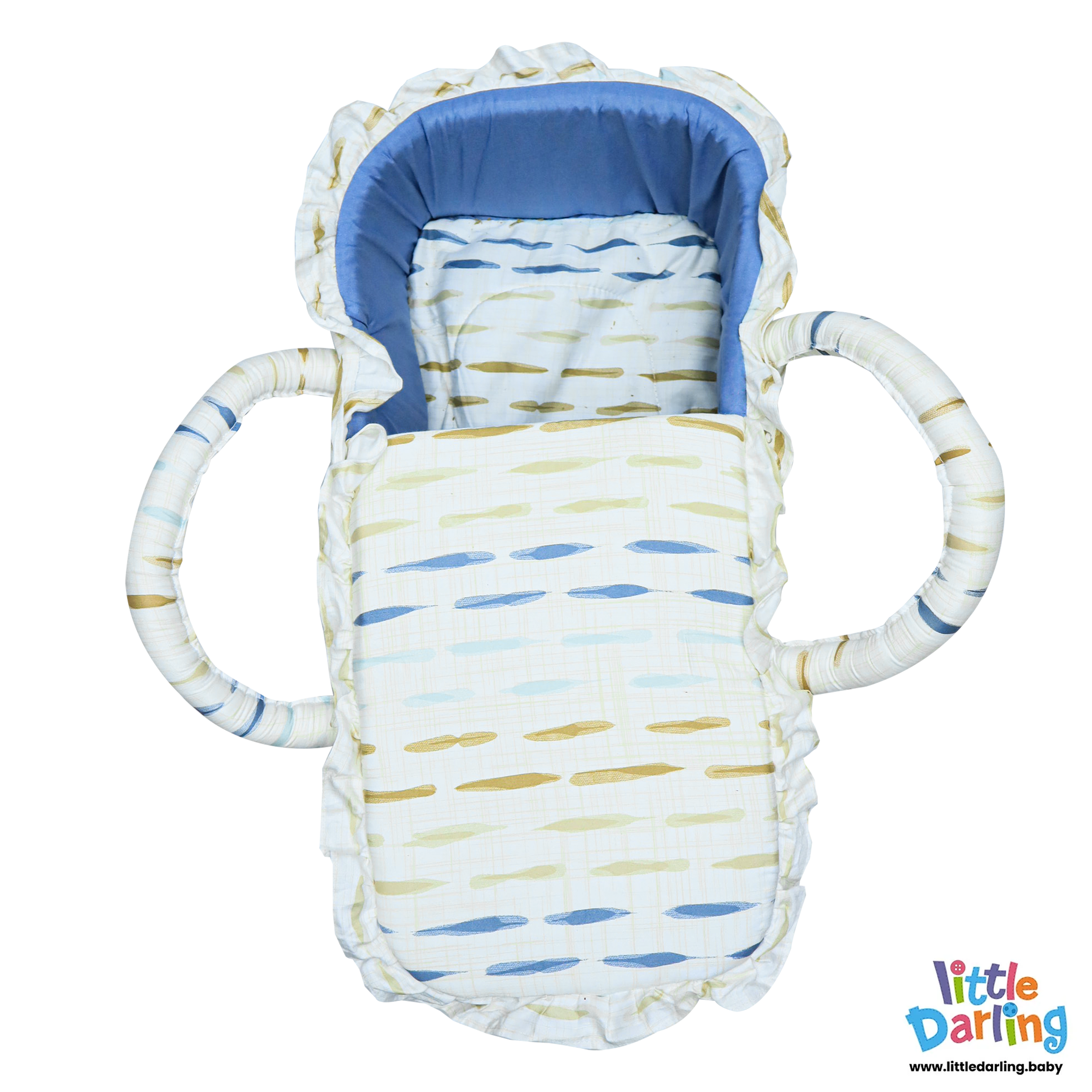 Infant Moses Basket Earthy Brushstrokes Print by Little Darling